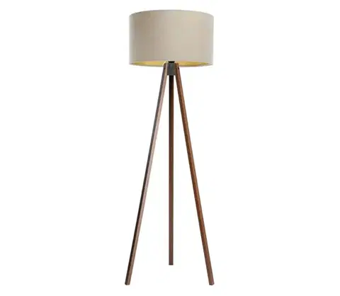 Lampy  Stojacia lampa STANDART 1xE27/60W/230V béžová/wenge AS0462+BS0395