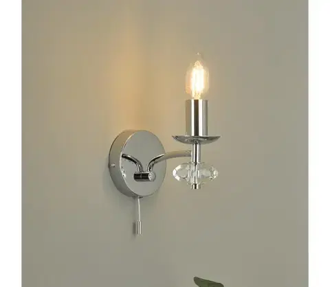 Svietidlá Där Lighting Där Lighting OLE0750 - Nástenné svietidlo OLEANA 1xE14/40W/230V lesklý chróm OLE0750