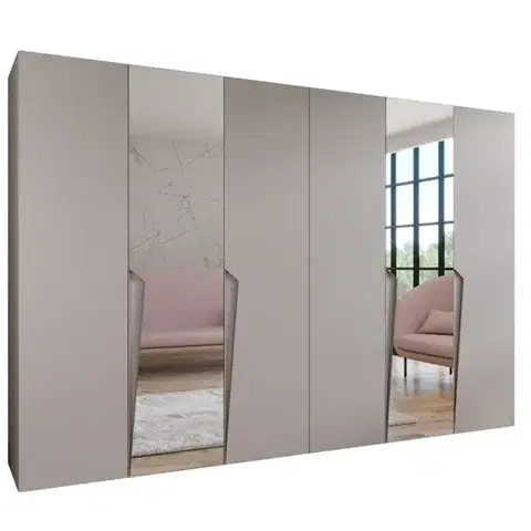 Šatníkové skrine Skriňa Piano 2-300 (2x150) kašmír/kašmír