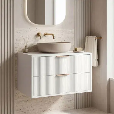 Kúpeľňový nábytok REA - Kúpeľňová skrinka pod umývadlo Mono 80cm White REA-M0403