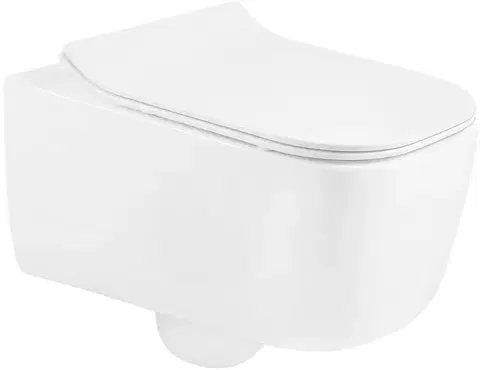 Záchody MEXEN/S - Stella Závesná WC misa vrátane sedátka s slow-slim, duroplast, biela 30680800