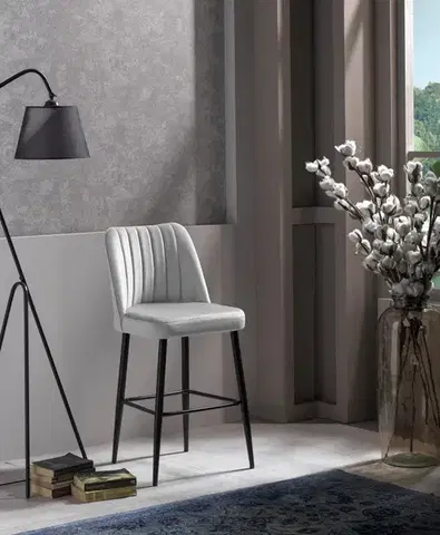 Barové stoličky Bar Stool Set (2 Pieces) Vento - Cream