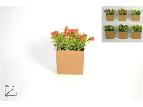 Umelé kvety MAKRO - Dekorácia kvety v taške rôzne farby