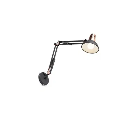 Svietidlá RED - Design  - R12651 - Nástenná lampa ANTE 1xE27/28W/230V čierna R12651