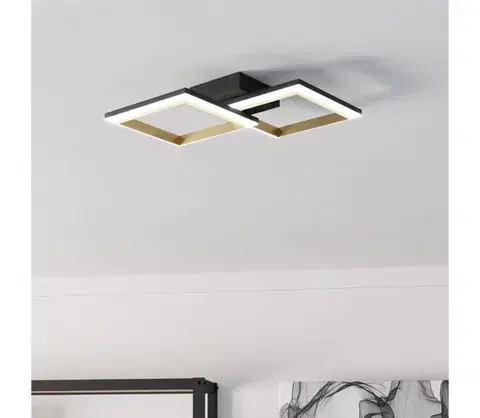 Svietidlá Eglo 901225-LED Stmievateľné stropné svietidlo CALLIERA LED/18,4W/230V čierna/zlatá 901225