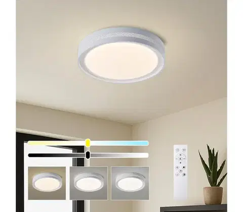 Svietidlá BRILAGI - LED stmievateľné stropné svietidlo KREON LED/54W/230V 3000-6000K biela, priemer 38 cm + diaľkové ovládanie BRI853