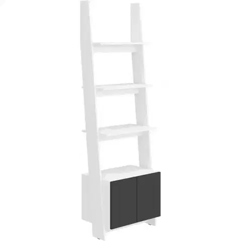 Regály Regál Rack 60-1D Biely/čierna