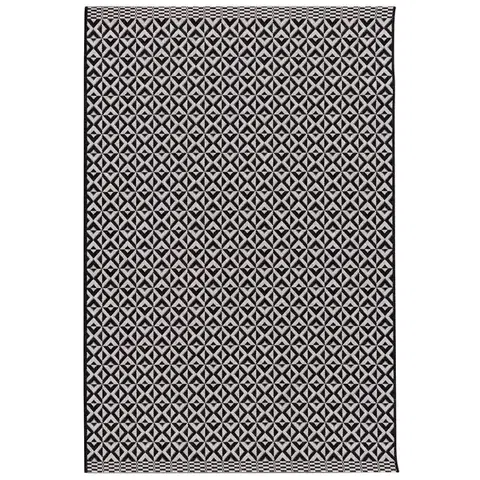 Koberce Koberec Modern Geometric black/beige 120x170cm
