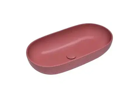 Umývadlá Umývadlo na dosku SAT Cemento 65x35 cm terakota bez prepadu CEM6535T CEM6535T