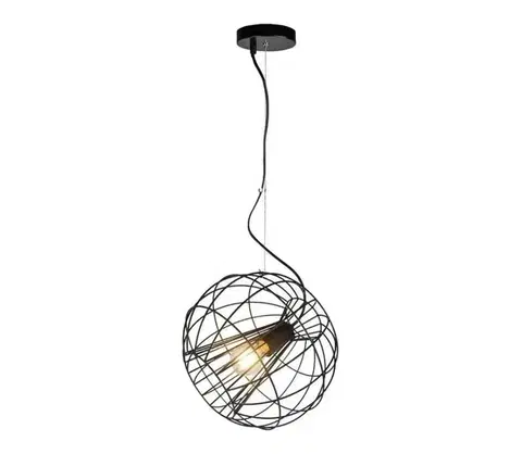 Svietidlá Zuma Line P17212 - Luster na lanku MARL 1xE27/60W/230V čierna P17212