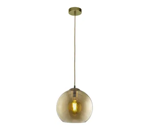 Svietidlá Searchlight 1632AM - Luster na lanku BALL 1xE27/60W/230V hnedá 1632AM