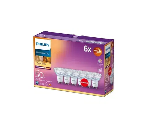 Žiarovky SADA 6x LED Stmievateľná žiarovka Philips Warm Glow GU10/3,8W/230V 2200-2700K 8718696721674