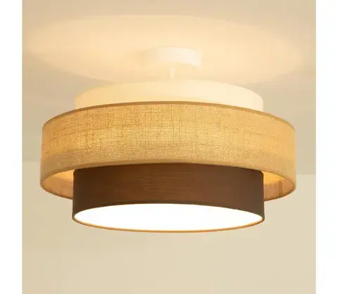 Svietidlá BRILAGI - Prisadený luster RESNA 1xE27/60W/230V pr. 40 cm béžová/čierna H0442