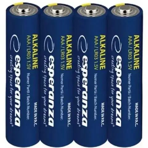 Batérie primárne Kinekus Jednorazová tužková batéria AAA/LR03, monočlánok alkalický, 1,5V, 4ks ESPERANZA