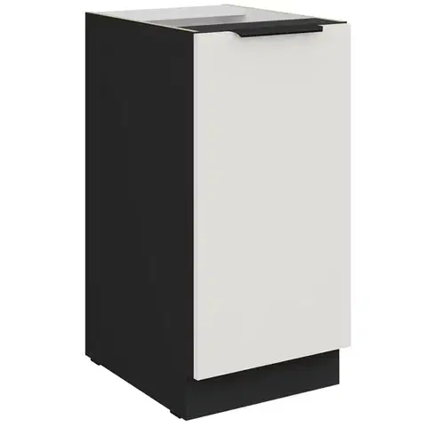 Kuchynské skrinky stojace Kuchynská skrinka Aria-Wh/Bl Anti Fingerprint 40d 1f Bb