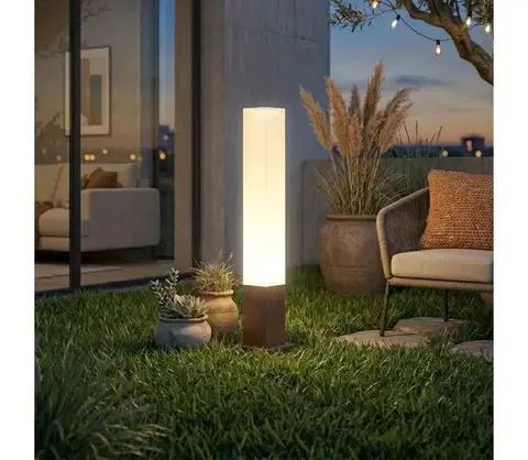 Záhradné lampy Ideal Lux - Vonkajšia lampa EDO OUTDOOR 1xGX53/15W/230V 79 cm IP65 hnedá 213088