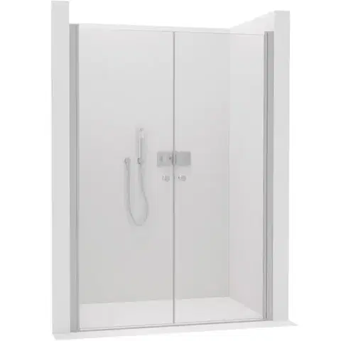 Sprchovacie kúty CERANO - Sprchové 2-krídlové dvere Antelo L/P - 6 mm - chróm, transparentné sklo - 76x190 CER-432298