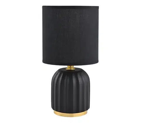 Lampy Zuma Line HS8723-BL - Stolná lampa 1xE14/40W/230V čierna/zlatá HS8723-BL