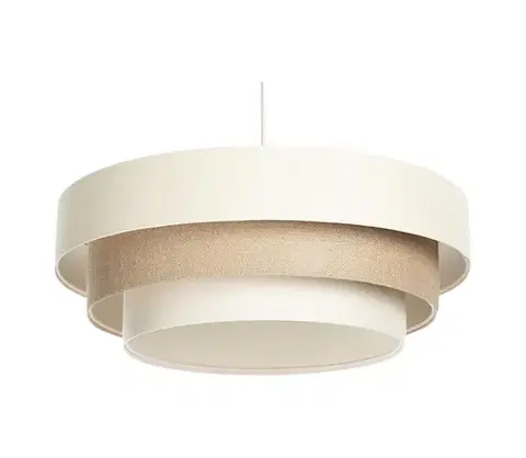 Svietidlá  Závesné svietidlo na lanku TRINITI 1xE27/60W/230V priemer 40 cm krémová/béžová 050-102-60