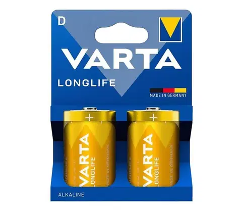 Predlžovacie káble Varta 4120101422 - 2 ks Alkalické batérie LONGLIFE D 1,5V 4120101422
