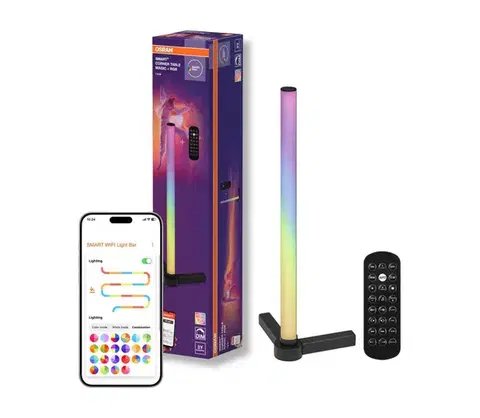 Lampy Osram - LED RGBW stmievateľná stolná lampa SMART+ MAGIC LED/7,5W/230V čierna Wi-Fi + diaľkové ovládanie 4099854471759