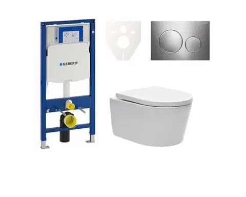 Záchody Cenovo zvýhodnený závesný WC set Geberit do ľahkých stien / predstenová montáž + WC SAT Brevis SIKOGES3W41 SIKOGES3W41