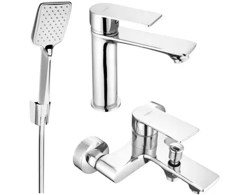 Sprchy a sprchové panely MEXEN/S - Royo R62 Set umývadlové a vaňové batérie s príslušenstvom, chróm 72203R62-00
