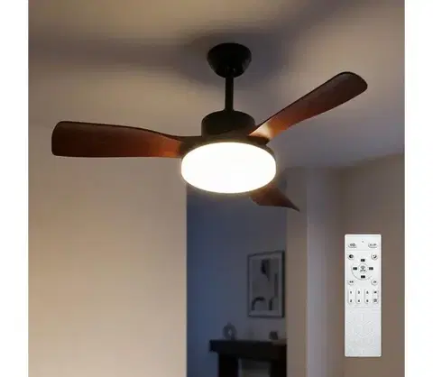 Ventilátory BRILAGI - LED Stmievateľný stropný látor LED/34W/230V 106 cm čierna/hnedá +DO WF-OSD-188