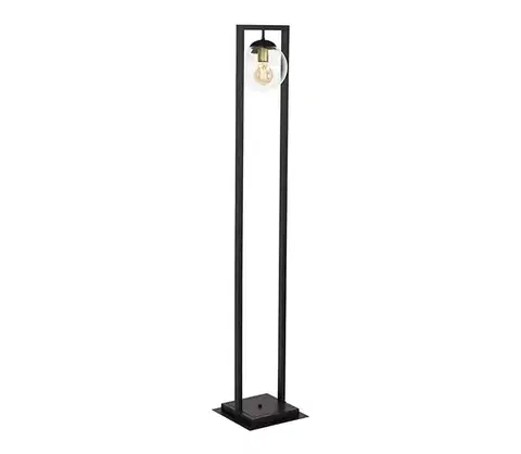 Lampy  107003 - Stojacia lampa REY 1xE27/7W/230V čierna 107003