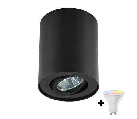 Svietidlá Zuma Line 20038-BK-N - LED RGBW stmievateľné bodové svietidlo RONDOO 1xGU10/4,8W/230V čierna+DO ZL0142+AI2382