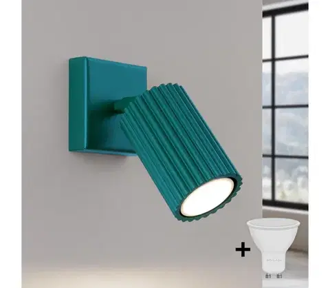Svietidlá BRILAGI - LED nástenné bodové svietidlo CRESTO 1xGU10/10W/230V tyrkysová BR.1945