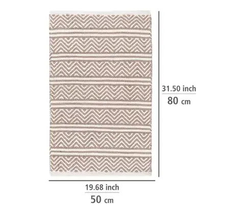 Svietidlá WENKO 24868100-Predložka SHAKI 50x80 cm béžová/biela 24868100