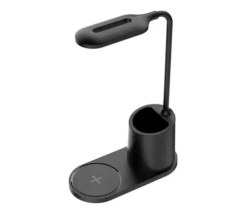 Lampy  LED Stolná lampa LED/3W/5V s bezdrôtovým nabíjaním čierna PDL1930B