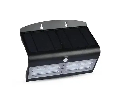 Svietidlá  LED Solárne nástenné svietidlo so senzorom LED/7W/3,7V 4000K IP65 4000 mAh čierna 8279
