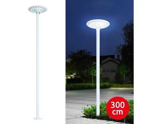 LED osvetlenie BRILAGI-LED vonkajšie uličné svietidlo so stĺpom 3 m URBANSPARK LED/120W/230V biela IP65 BG1710+BG1527