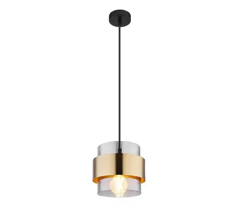 Svietidlá Globo 15560H - Luster na lanku MILEY 1xE27/60W/230V čierna/mosadz 15560H