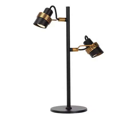 Lampy Lucide 34544/02/30 - Stolná lampa TUNDRAN 2xGU10/5W/230V čierna 34544/02/30