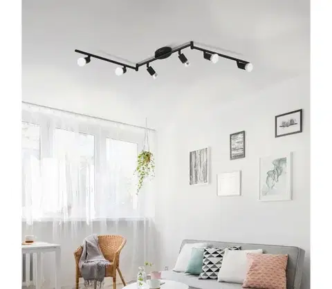 Svietidlá Eglo 32433 - LED Bodové svietidlo BUZZ-LED 6xGU10/2,8W/230V 3000K čierna 32433