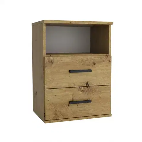 Všetky produkty Nočný stolík Goda III 2S artisan + čierna rukoväť