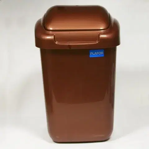 Odpadkové koše Kinekus Kôš na odpad preklápací 15 l, plastový, STANDARD, hnedý
