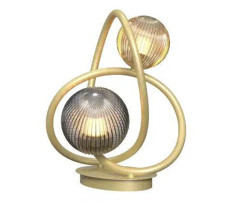 Lampy Wofi 8015-204 - LED Stolná lampa METZ 2xG9/3,5W/230V zlatá/šedá 8015-204