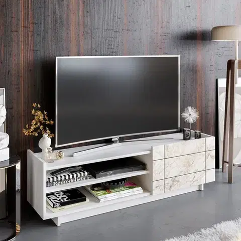 TV stolíky TV stolík Valantina - White