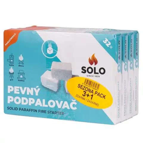 Záhradné grily SOLO Pevný podpalovač parafínový 3+1 zdarma
