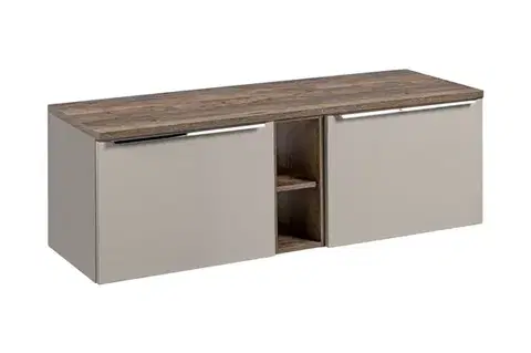Nábytok ArtCom Kúpeľňová skrinka s doskou SANTA Fe Taupe D140/1 | 140 cm