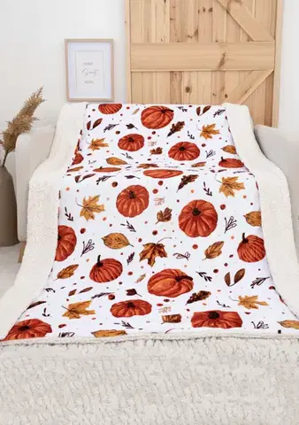 Deky MKLozkoviny.sk Baránková deka mikroplyš Exclusive 150 × 200 cm – Jesenná nálada