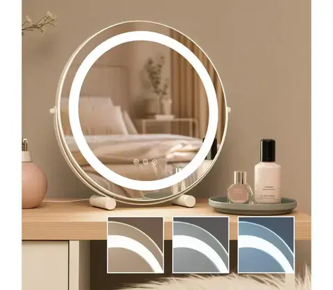 Kúpeľňové zrkadlá BRILAGI - LED stmievateľné make-up zrkadlo CALIFORNIA LED/17W/230V pr. 42 cm biele FG-M6-WD26-WHT