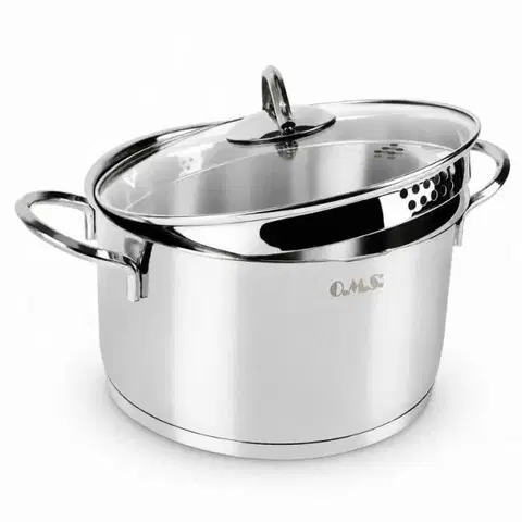 Hrnce Kinekus Hrniec nerezový, s pokrievkou, priemer 26cm, objem 8,2L, s výlevkou, LEO