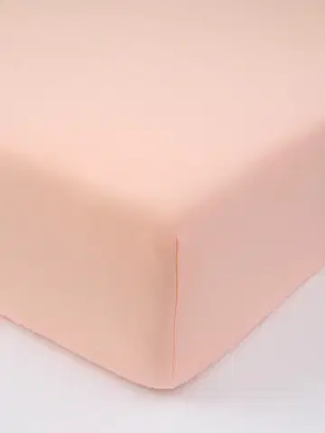Plachty MKLozkoviny.sk Jersey plachta do postieľky s elastanom 70 × 140 cm – lososové