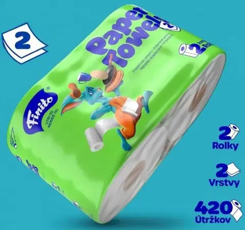 Utierky Kinekus Utierka papierová v rolke 19cm/80m, 2-vrstvová double