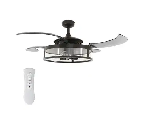 Ventilátory FANAWAY 212927 - LED stropný látor CLASSIC 3xE27/4W/230V čierny + DO 212927